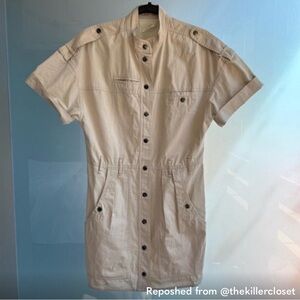 Isabel Marant Beige Button-Down Mini Dress